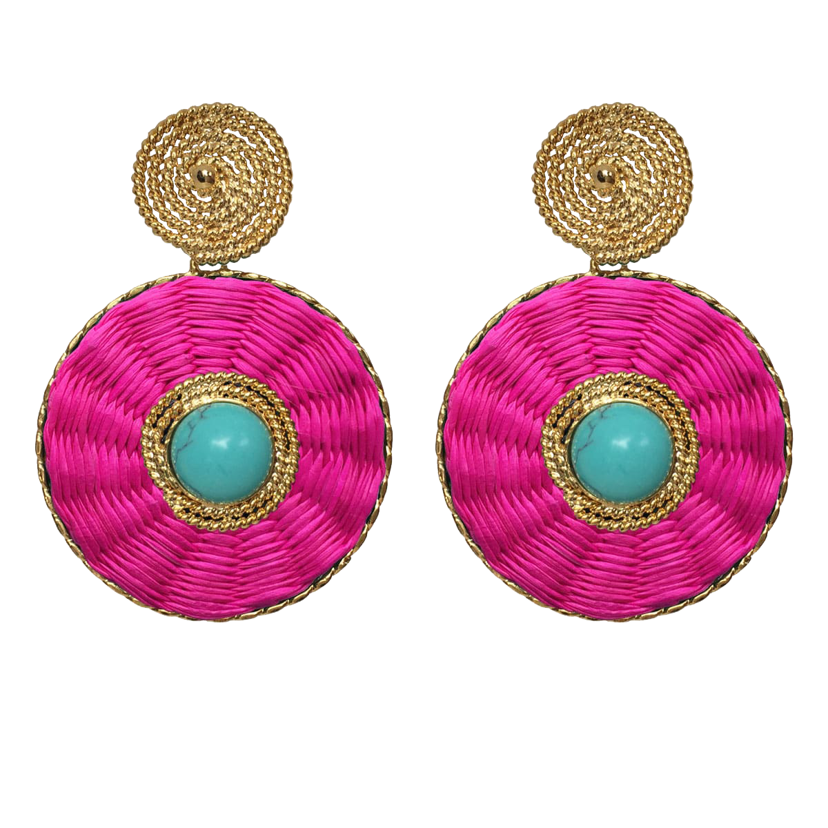 IRACA LUCKY EYE FUCHSIA EARRINGS