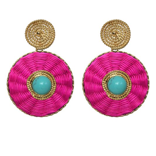 IRACA LUCKY EYE FUCHSIA EARRINGS