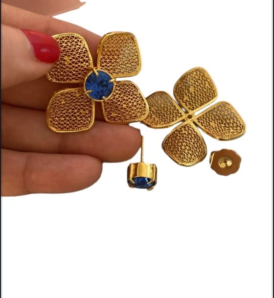Clover Blossom Filigree Earrings - Modular