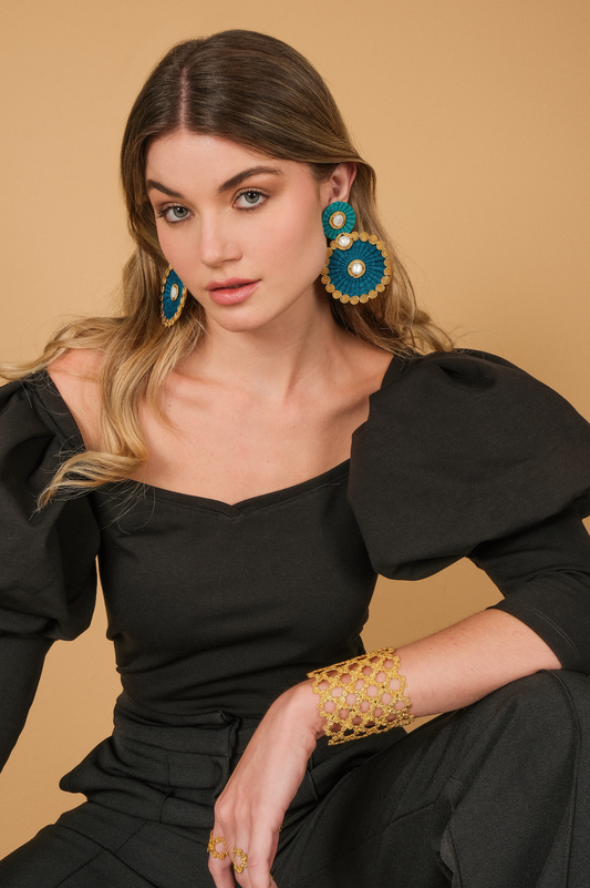 TROPICALIA IRACA  OCEAN BLUE EARRINGS